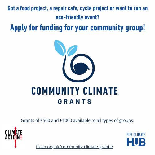 Really glad to see the @FifeCCAN Community Climate Grants are back! Make sure to apply for up to £1500 of support for your project: fccan.org.uk/community-clim…