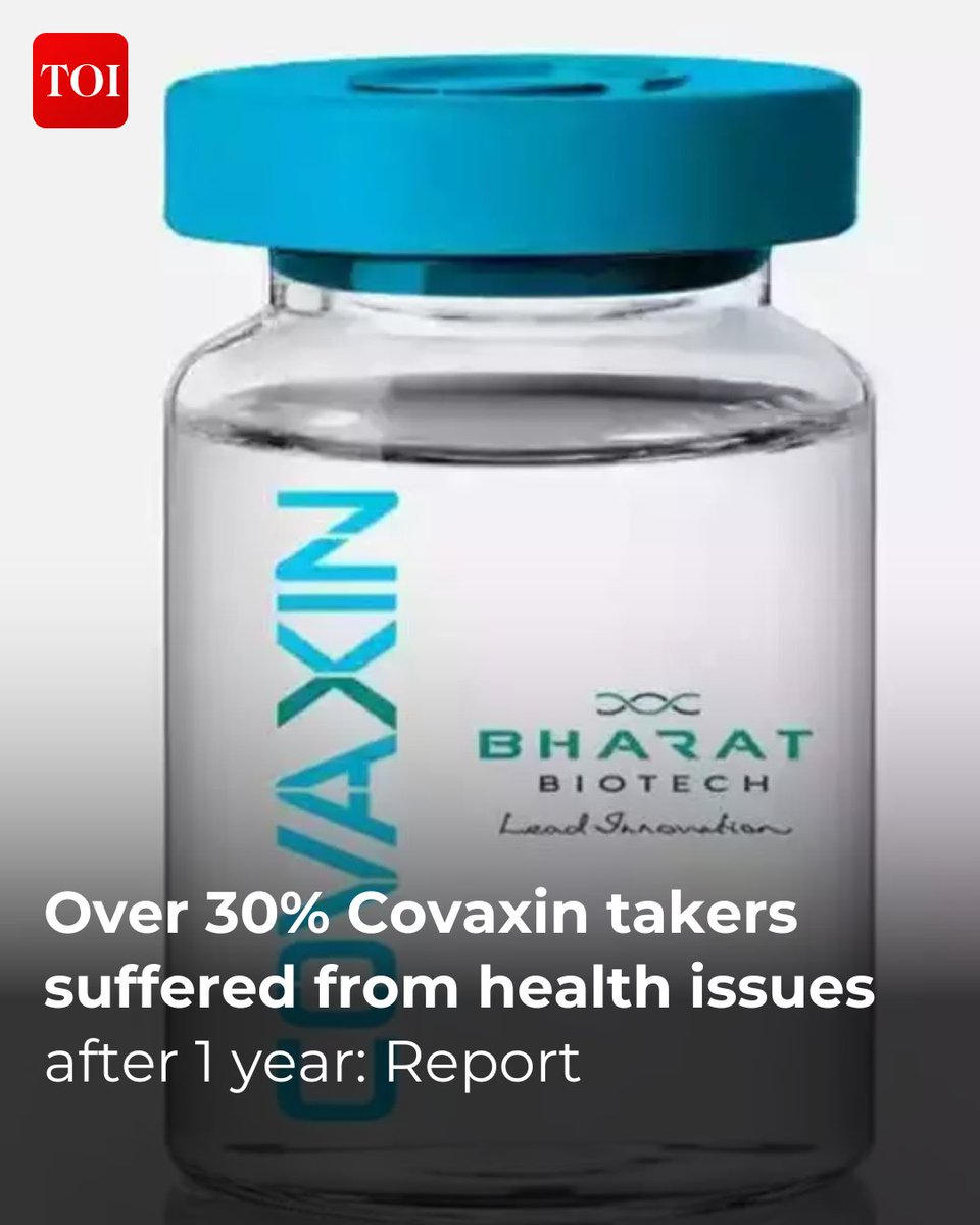 A study from BHU analyzing the lasting impacts of #BharatBiotech's #Covaxin found nearly a third of recipients reported adverse events of special interest (AESI). Among 926 participants, viral upper respiratory tract infections were prevalent. Read🔗toi.in/kVS2Oa/a24gk