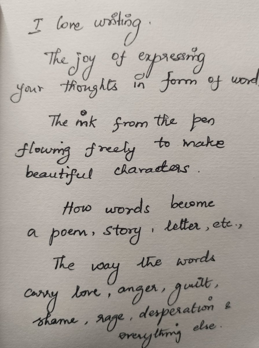 I love writing.

#WritingCommunity #writing #writers #writerslift #writersoftwitter #Writer #writerscommunity #poem #poet #poetrycommunity #PoemADay #penandpaper #art #ArtistOnTwitter #quotes  #quotesoftheday #thoughts #artist #pen #sketch #Doodles #books #readercommunity #book