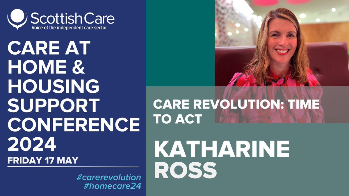 Ahead of our 2024 Care at Home & Housing Support Conference. Our Conference Chair @kguthrieross has written a blog on 'Care Revolution: Time to Act'. Have a read on: buff.ly/3Rb6gFN It's not too late to get tickets! buff.ly/3uQZr45