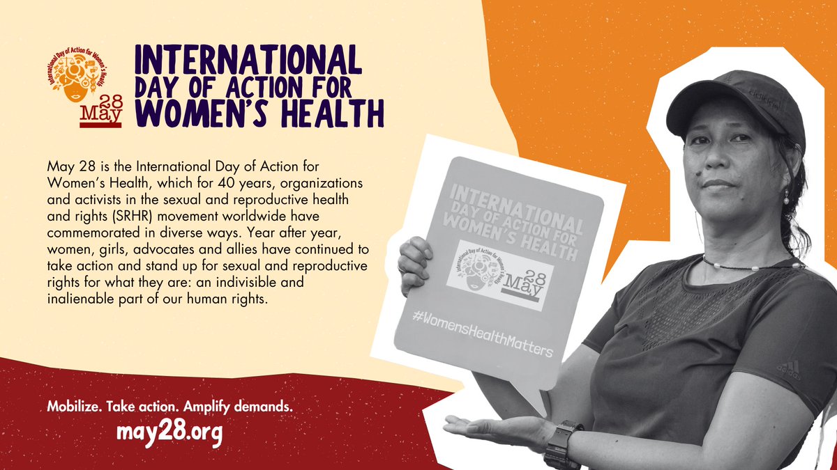 #DidYouKnow for four decades organizations and SRHR activists have continued to take action and stand up for sexual and reproductive rights for what they are: an indivisible and inalienable part of our human rights on #May28 International Day of Action for Women's Health!