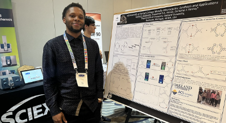 Congratulations to Calvin Goldsmith! His hard work and dedication in the field of chemistry have earned him the prestigious CAS Meritorious Achievement Award, an NSF award, and a string of other well-deserved accolades. #BeGolden bit.ly/4b178Vk
