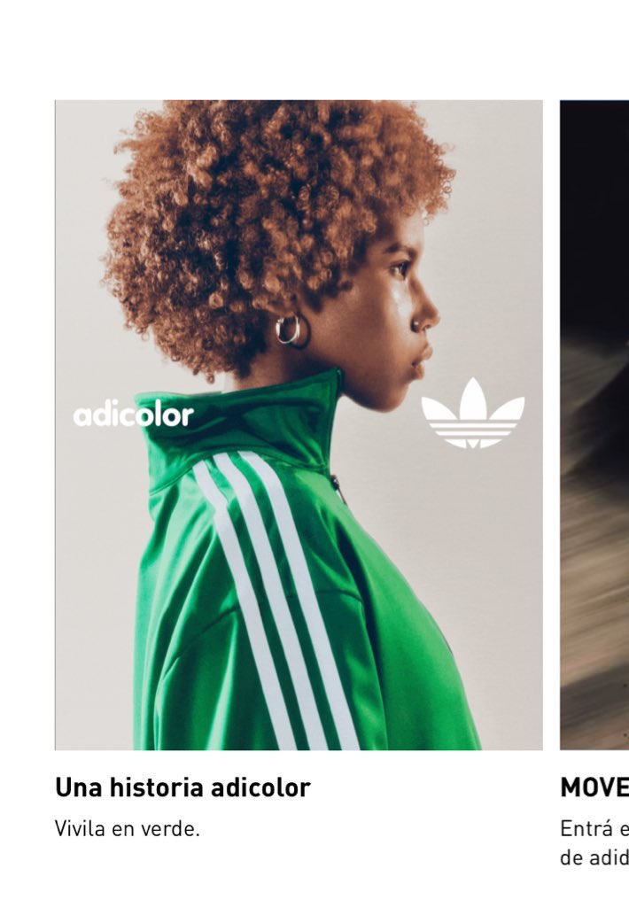 Adicolor? Adidas ARGENTINA parece que apunta a cualquier cosa menos a venderle a un argentino. Siempre los modelos tienen que relacionarse con el cliente objetivo, su ubicación geográfica y una segmentación demográfica acorde. Esto está mal por cualquier lado que lo veas.