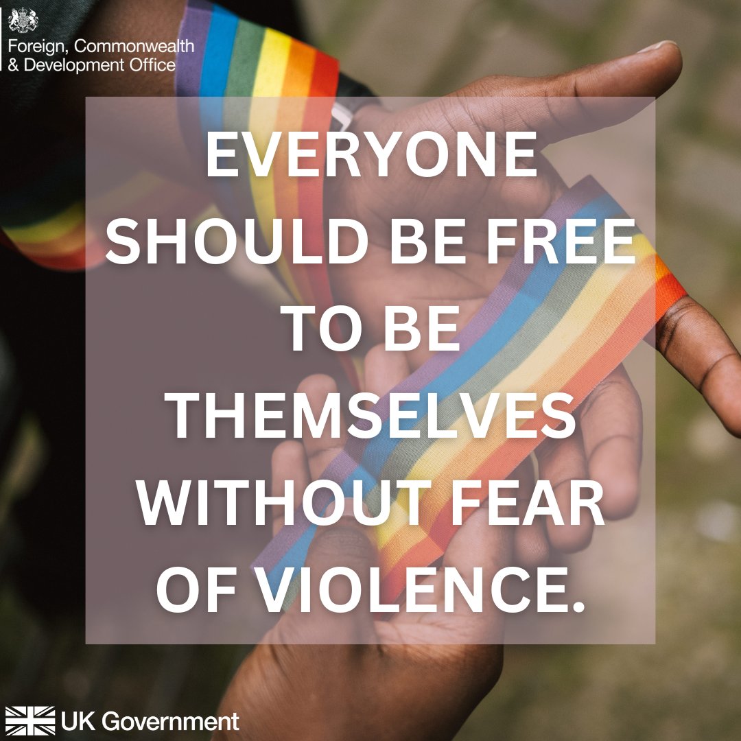 ukinsouthafrica's tweet photo. Today we mark International Day Against Homophobia, Transphobia & Biphobia #IDAHOBIT2024. The UK is committed to championing LGBTQ+ rights internationally and working with South Africa to support justice and equality for all🏳️🌈🌈#Sinawe 🇿🇦 🇬🇧 #UKwithSA https://t.co/o4V66AeGB2