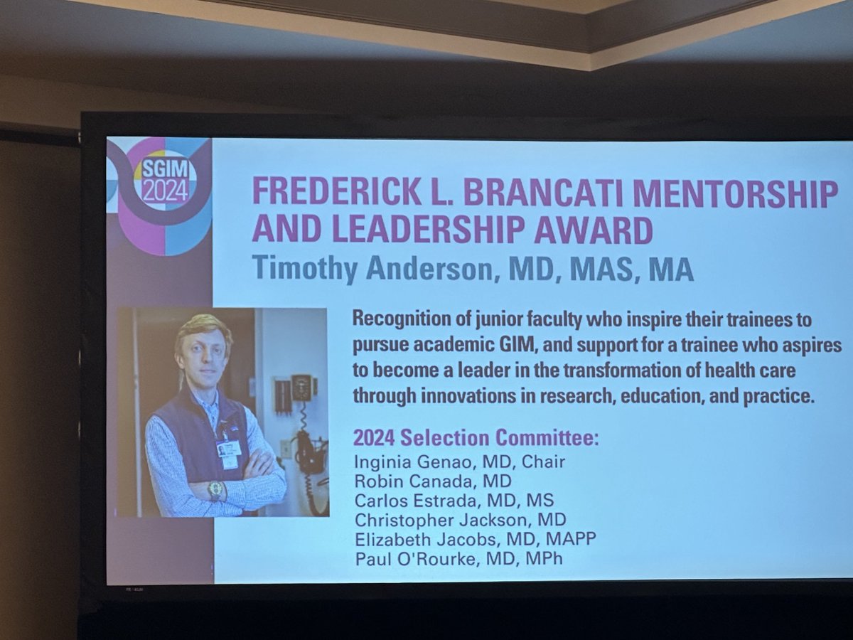 We couldn't be prouder that TWO CP3 folks were recognized with awards at #SGIM24! Please join us in congratulating CP3 alum (and #pharmacoequity phenom) @UREssien & CP3 affiliate @TimAndersonMD! @SocietyGIM @PittGIM @PittDeptofMed @PittHealthSci