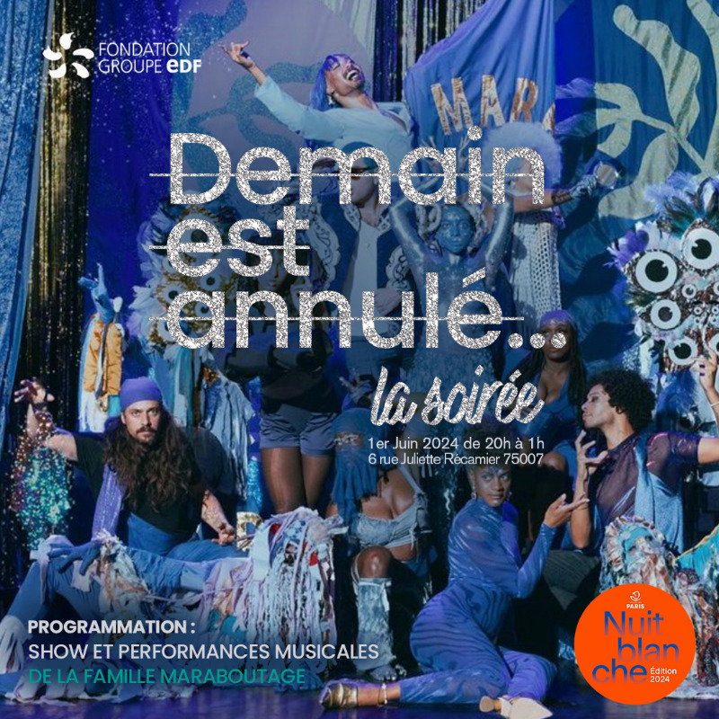Fondation_EDF's tweet photo. 🪩 RDV le 1er juin pour une soirée inoubliable avec Sara Forever et des DJ sets à l'occasion de la #nuitblanche à @Paris et de notre exposition « Demain est annulé… de l’art et des regards sur la sobriété ».

@NbParis @quefaireaparis @EDF_IDF