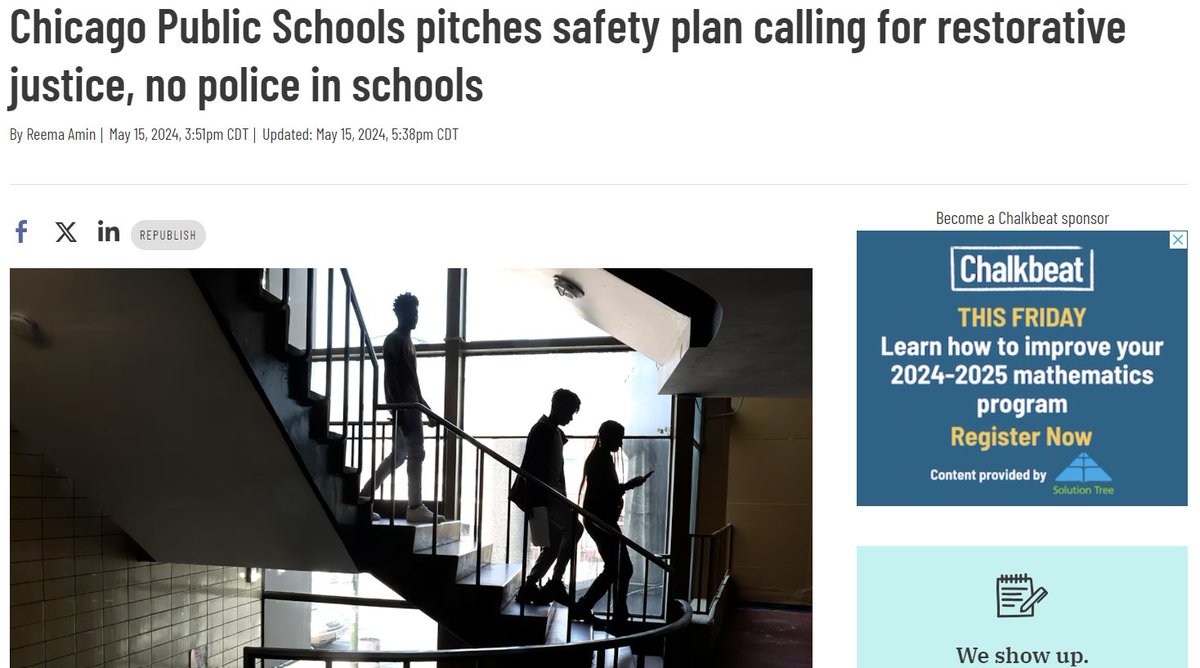 Chicago is set to implement a 'holistic' safety plan--removing school resource officers and implement restorative 'justice' It's a gift to bullies and misbehaving students.