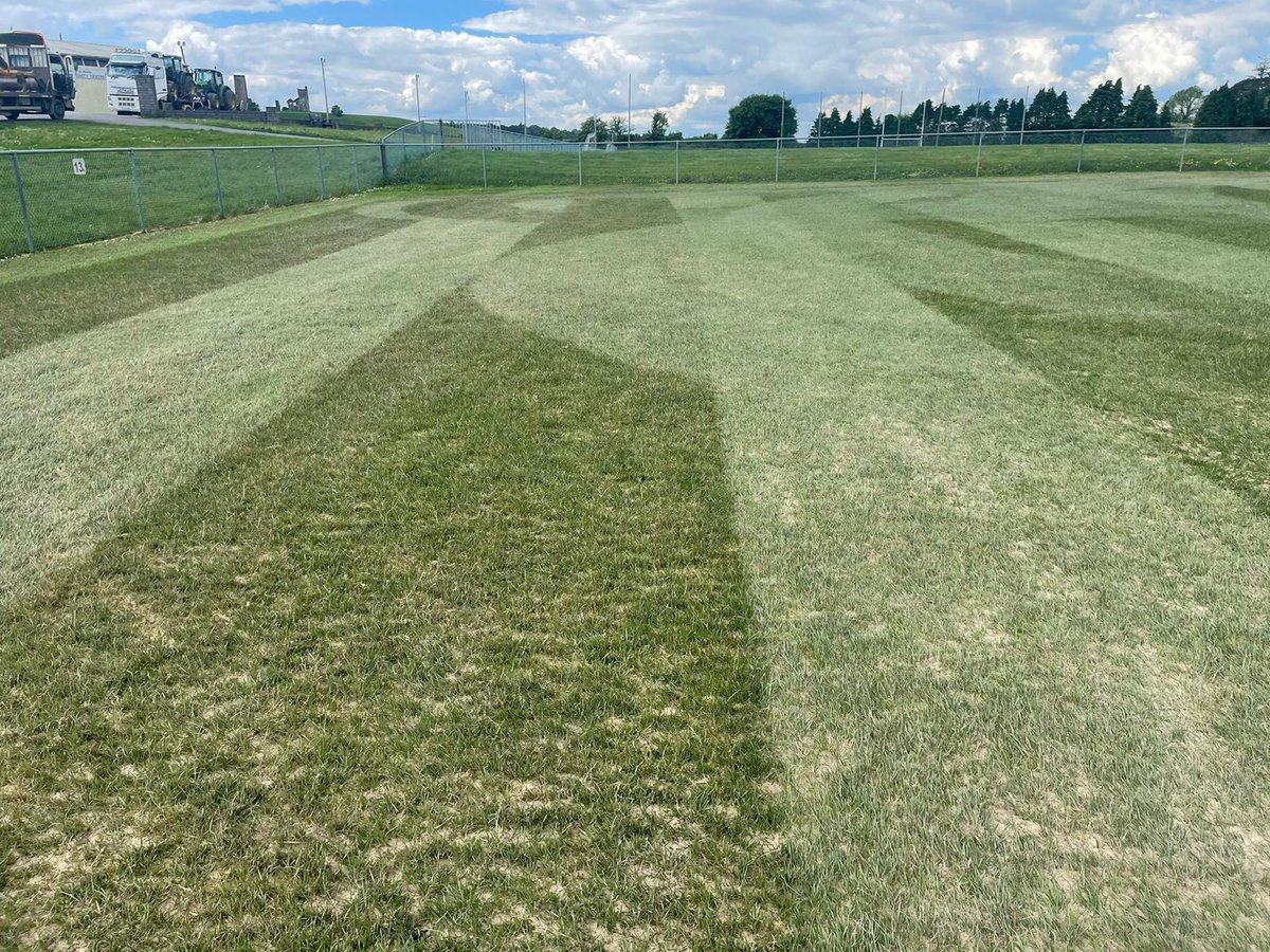 Pitches sanded by @kellysballydes for the year ahead🚜...@mourneabbeycomm @MourneabbeyLFC @ClydaOgGAA