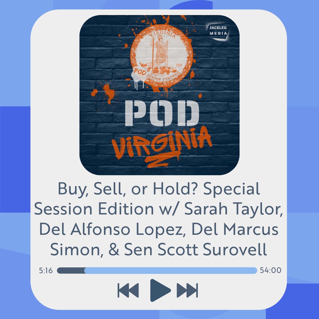 A special session edition of everyone's favorite game -- Buy, Sell, or Hold? We hear @sarahtaylorokc, @Lopez4VA, @marcussimon & @ssurovell thoughts on: - Youngkin's legacy budget - Student protests - Invasive plants - A Recent PodVA episode - & more apple.co/4aqEFXA