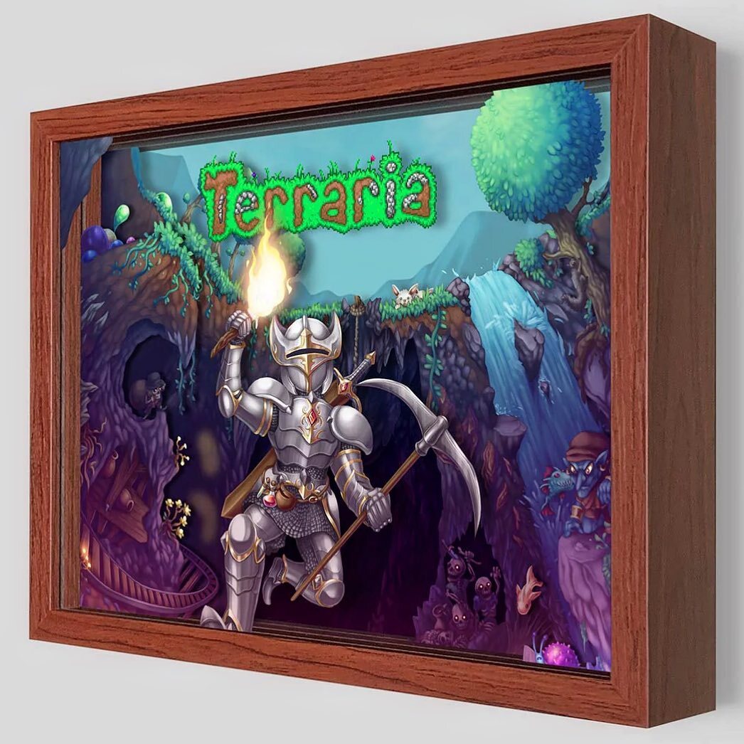 Celebrating 13 Years of Digging Fighting Exploring & Building in #terraria by @terraria_logic - bit.ly/3N0NM68

#art #artwork #shadowbox #game #gamer #gamergirl #gamerguy #3d #explore #fight #dig #build #dungeon #adventure #gameroom #ps3 #xbox360 #nintendoswitch