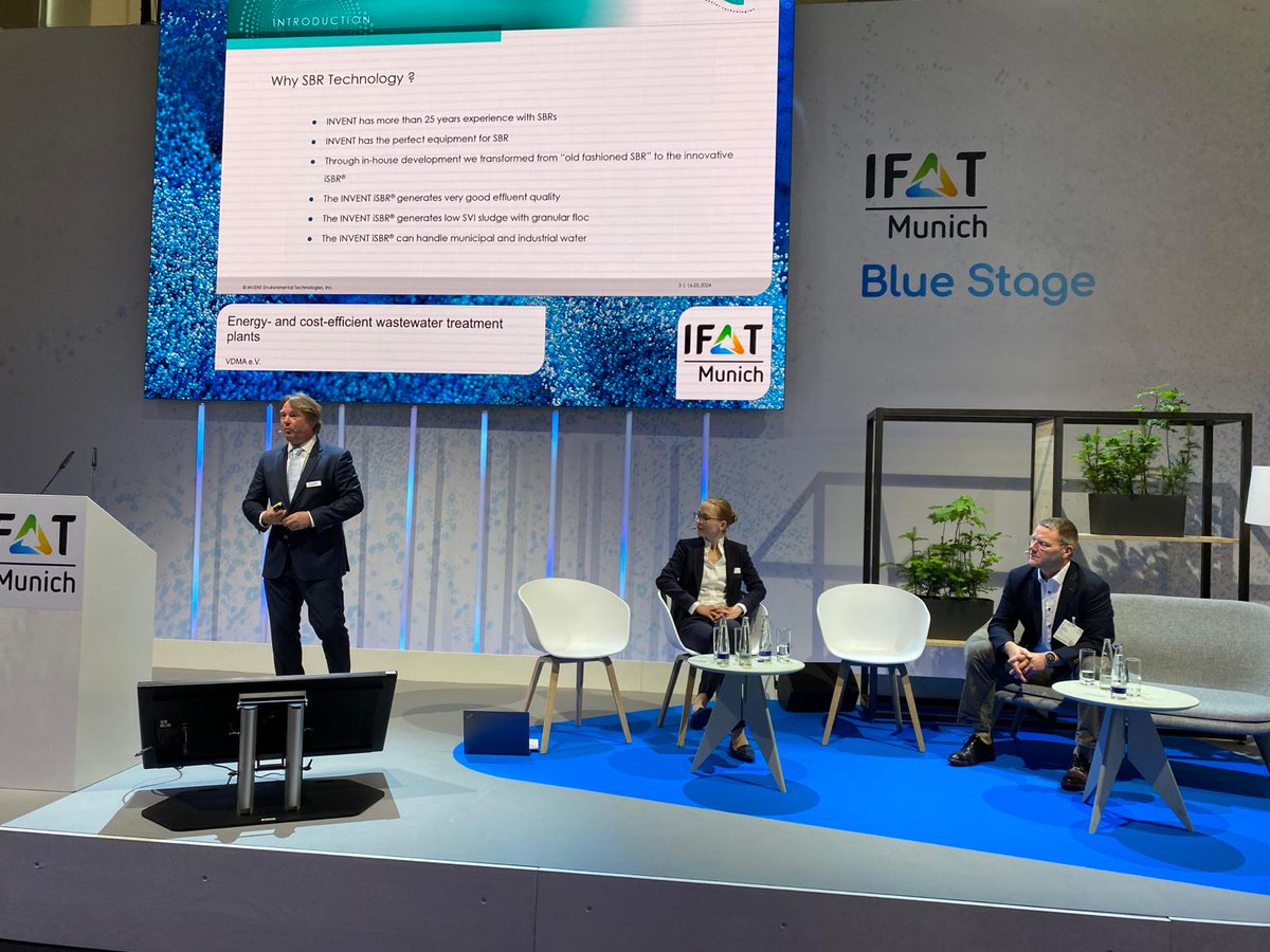 Wie bei #Kläranlagen Energie und Kosten eingespart werden, zeigen auf der @IFAT Munich Blue Stage TIA, INVENT und @awama_anders. #wasser #abwasser #maschinenbau #vdma #Effizienz