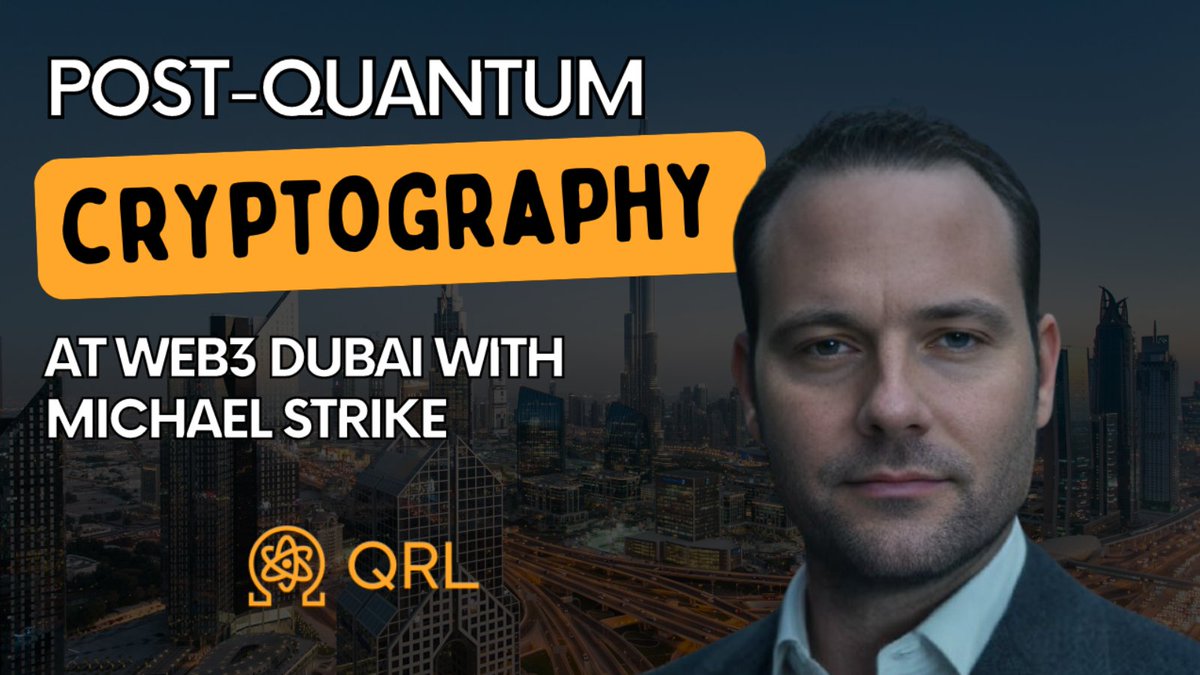 Michael Strike from the QRL Core Team recently spoke at Web3 Dubai Conference. In his talk, @Strike_Attack covered: •what the $QRL project is all about •where the quantum threat lies •provided a number of examples on notable companies (Apple, Cloudflare, etc) that are taking