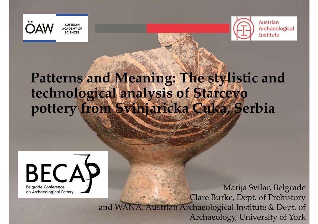 Also grateful to have a joint paper with my colleague Marija talking about our typological and technological work on painted Starčevo pottery from Neolithic excavations at Svinjarička Čuka led by @BarbaraHorejs #Neolithic #archaeology