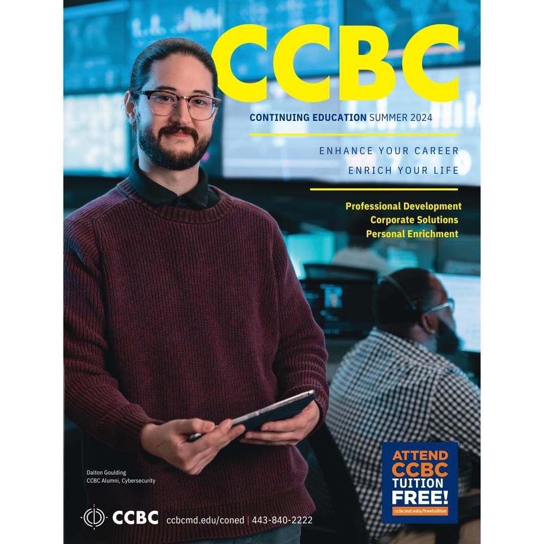 CCBC Continuing Education summer classes are open! Explore the Continuing Education Summer 2024 catalog at ccbcmd.edu/noncredit-sche… #ccbcmd