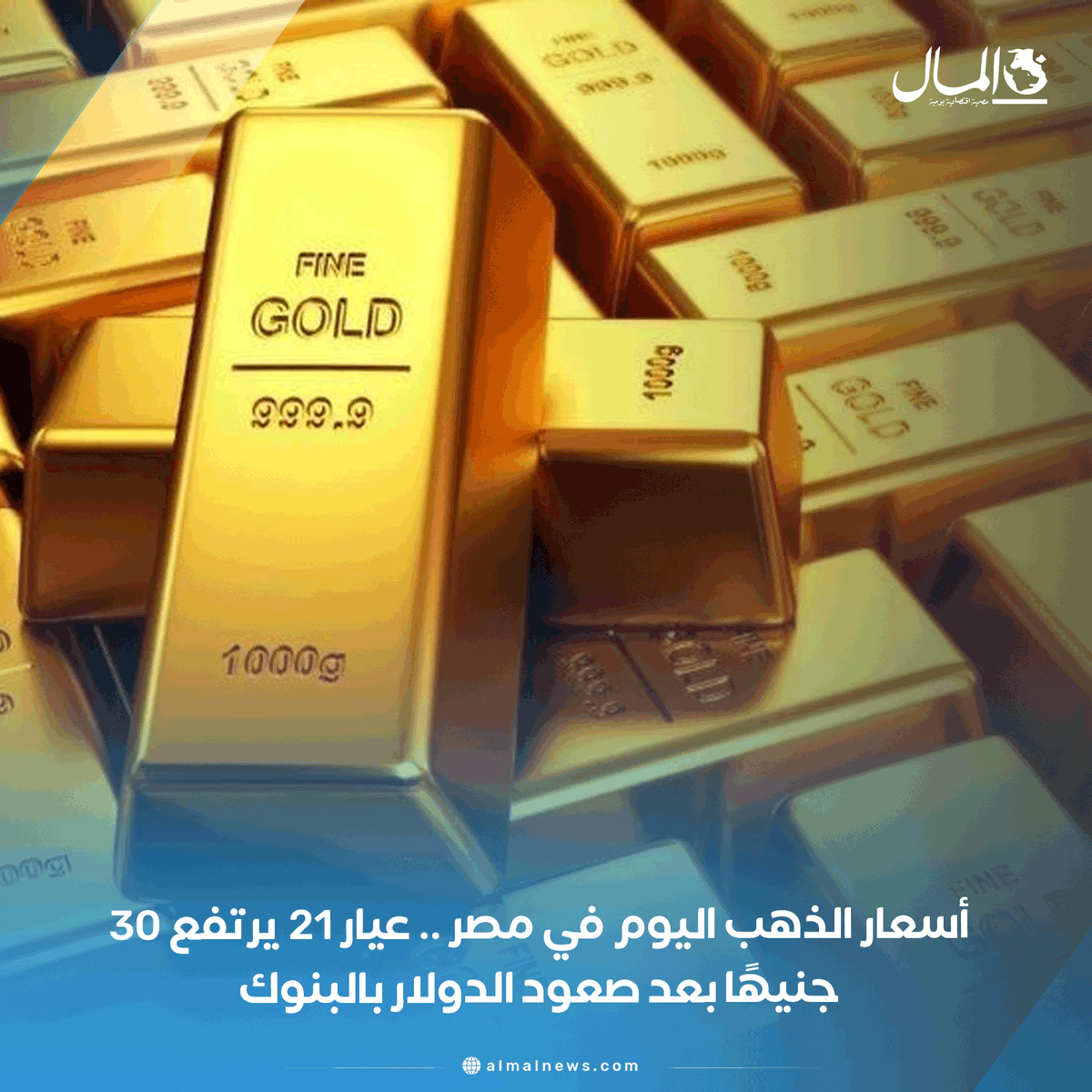 أسعار الذهب اليوم في مصر .. عيار 21 يرتفع 30 جنيهًا بعد صعود الدولار بالبنوك 