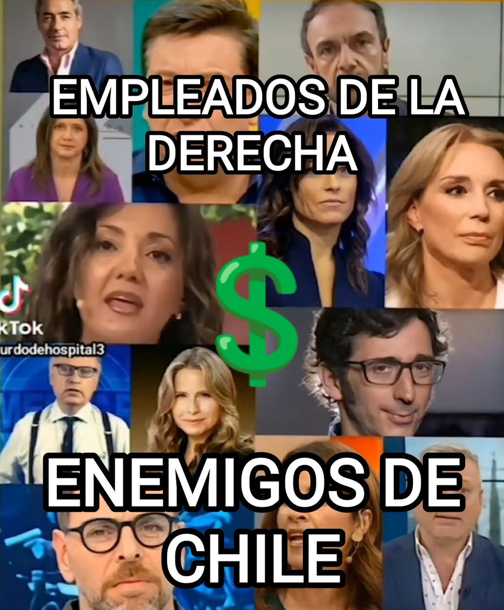 Sabemos que la derecha asusta, miente, idiotiza dia a dia en los matinales y en las noticias,y en el Congreso vota en contra todo lo que mejore la vida de las personas: -Reforma de Pensiones y Trib. -Aumento Sueldo Minimo a $500.000 -40 Horas PR NO+DERECHA INVENTA PAROS Rettig