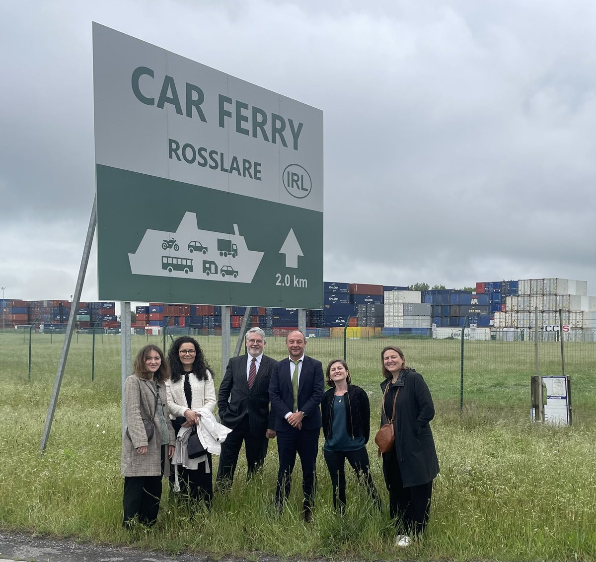 Au port de Dunkerque aujourd’hui - point d’arrivée en France pour 6 liens hebdomodaires d’origine Irlandaise depuis le brexit.