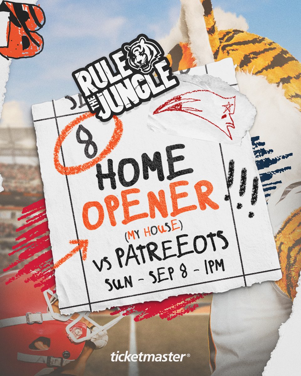 You're officially invited!!! #RuleTheJungle | 🎟️: bengals.com/schedule/