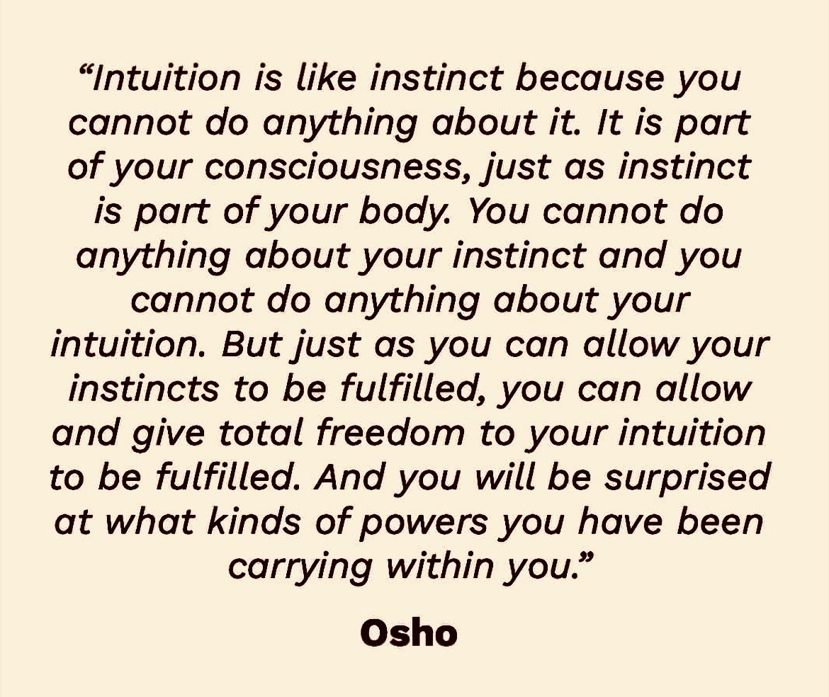 #Osho 
#Intuition