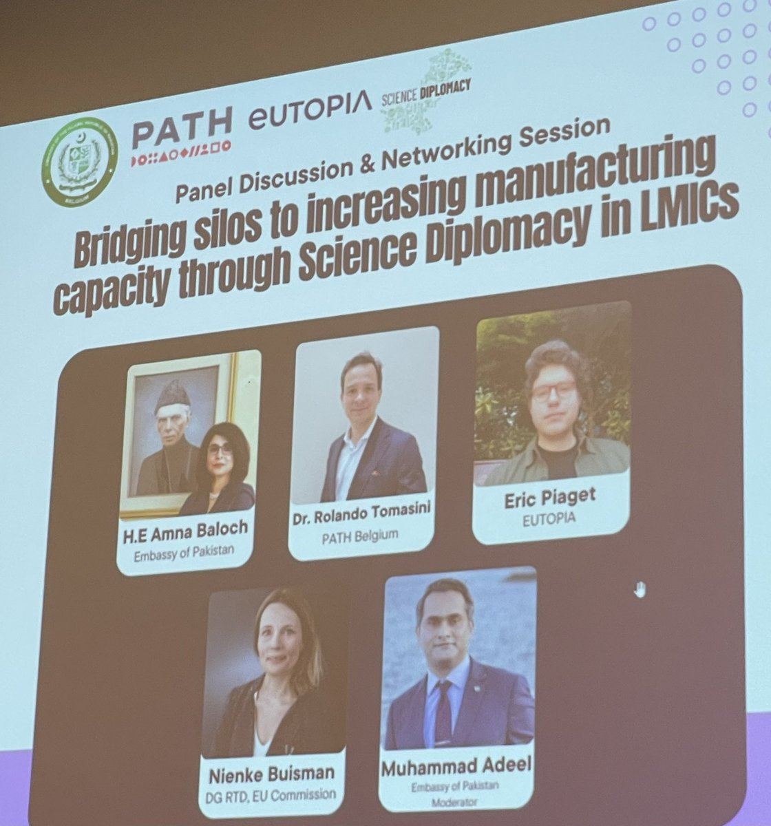 Enjoyable & informative panel discussion on “Increasing manufacturing capacity through Science Diplomacy in Lower & Middle Income Countries” hosted by Ambassador @amnabaloch4 in coordination with @PATHtweets & @EutopiaUni.