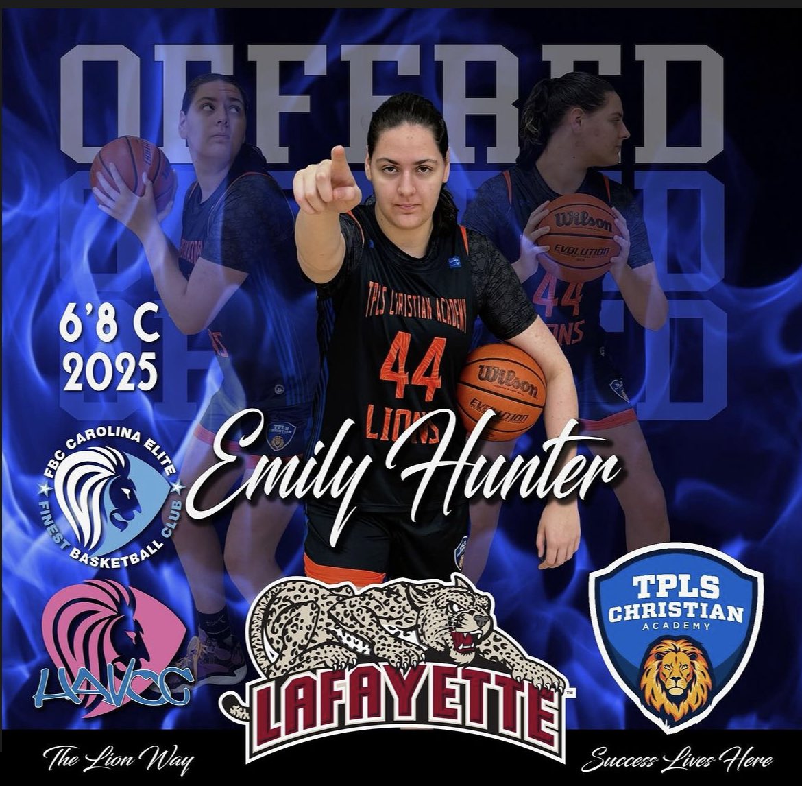 Congratulations to Emily on her offer from @lafayettewbb !!