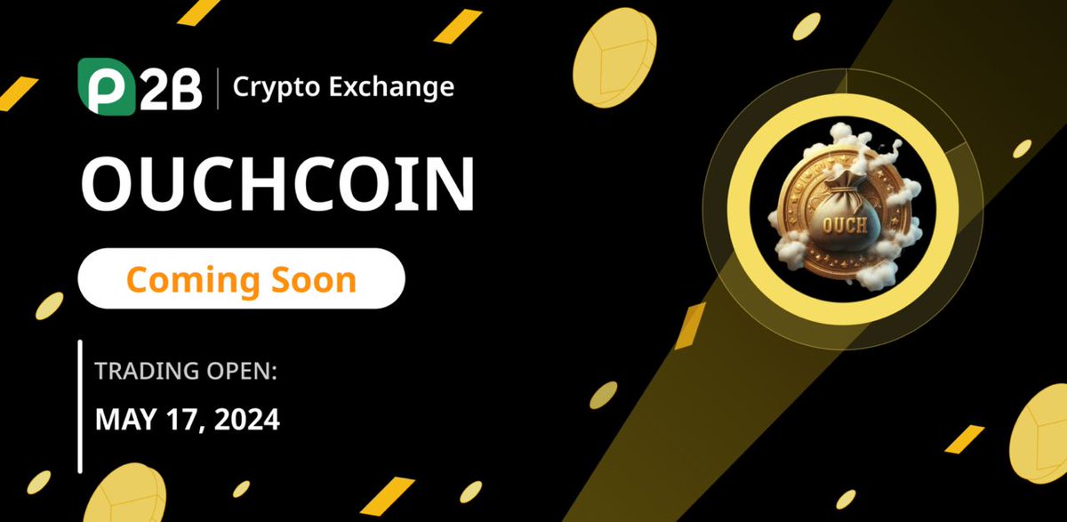 OuchCoin is coming on P2B Learn more about the project: 🔒 Website: ouchcoin.xyz 🔒 Telegram: t.me/ouchcoinoffici… 🔒 Twitter: x.com/ouchcoinhq