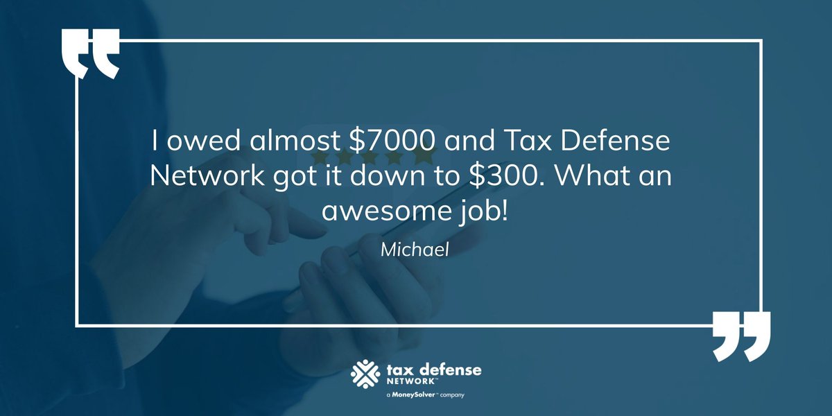 So glad you're happy with the outcome, Michael. We try our best to get every client's tax debt reduced as much as possible.  #TestimonialThursday #HappyClient