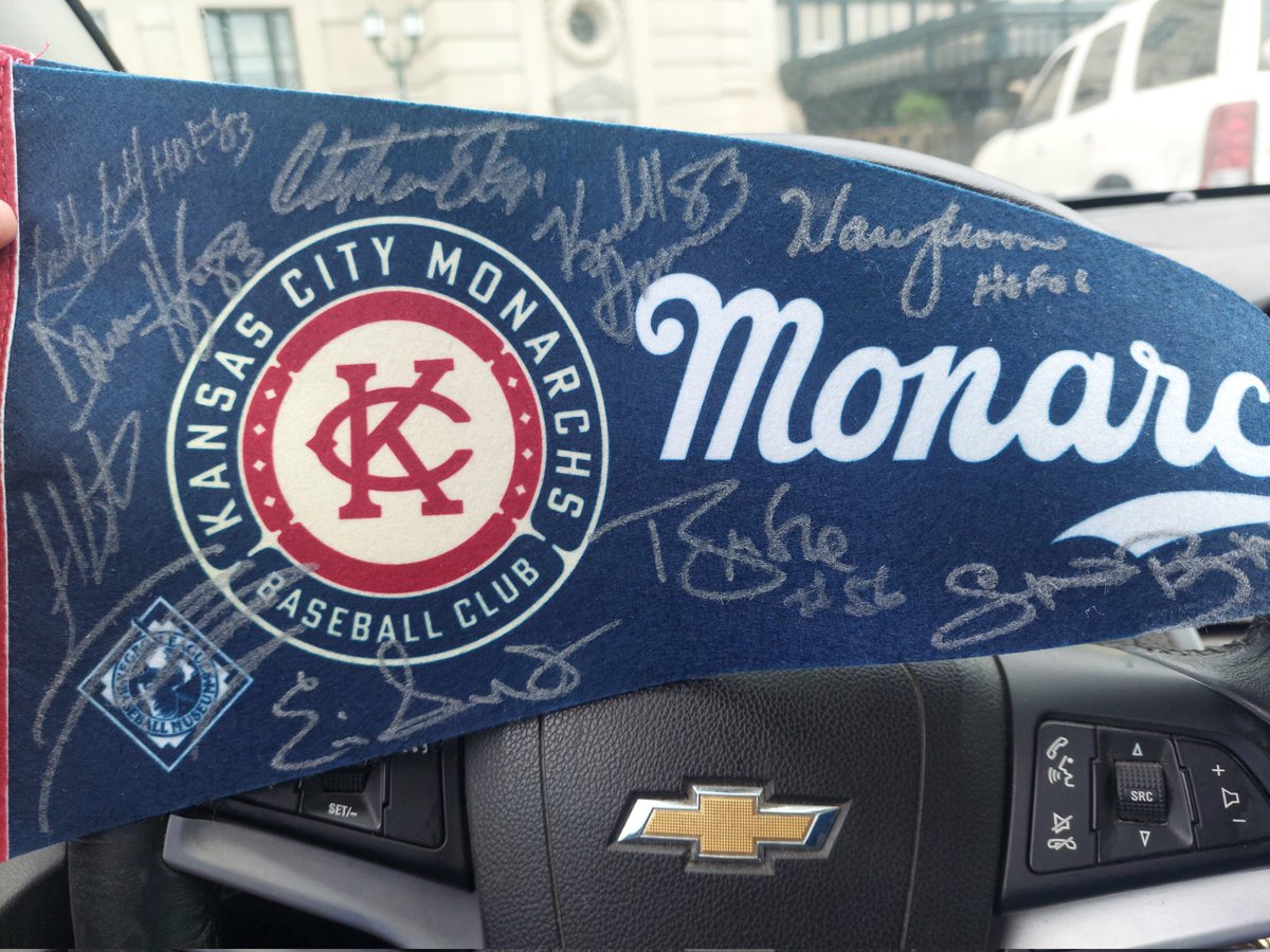 My Thursday is off to a pretty cool start thanks to the @kscitymonarchs on this Greater KC Day. Happy to get a pennant to benefit @RotaryCamp in LS. Wish the Monarchs well this season :)
