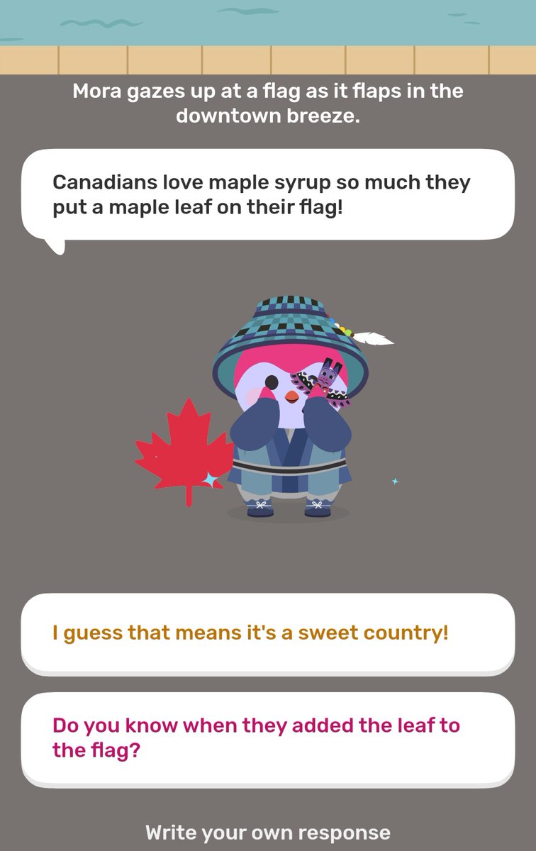 My little virtual pet is visiting Canada this month. This interaction is priceless @joanne_paulson 💗 She loves your sweet country 🙌