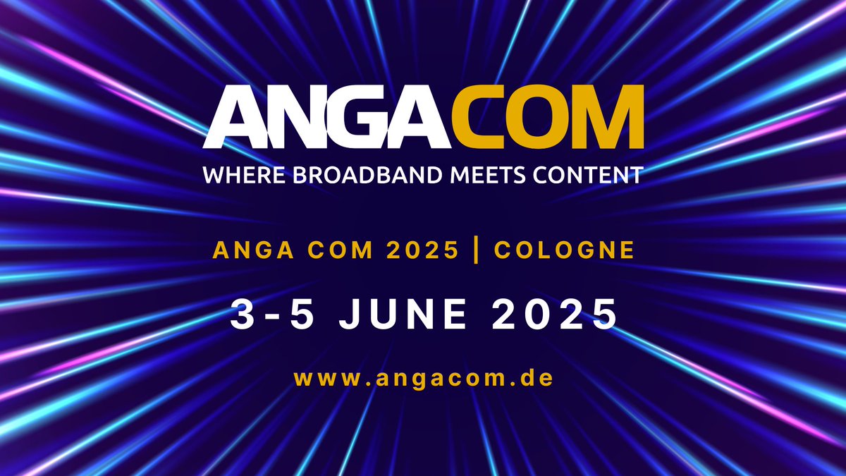 Many thanks to our exhibitors, sponsors, speakers and visitors for their participation in ANGA COM 2024. You made this show fantastic! We are looking forward to seeing you next year from 3 to 5 June 2025 in Cologne.