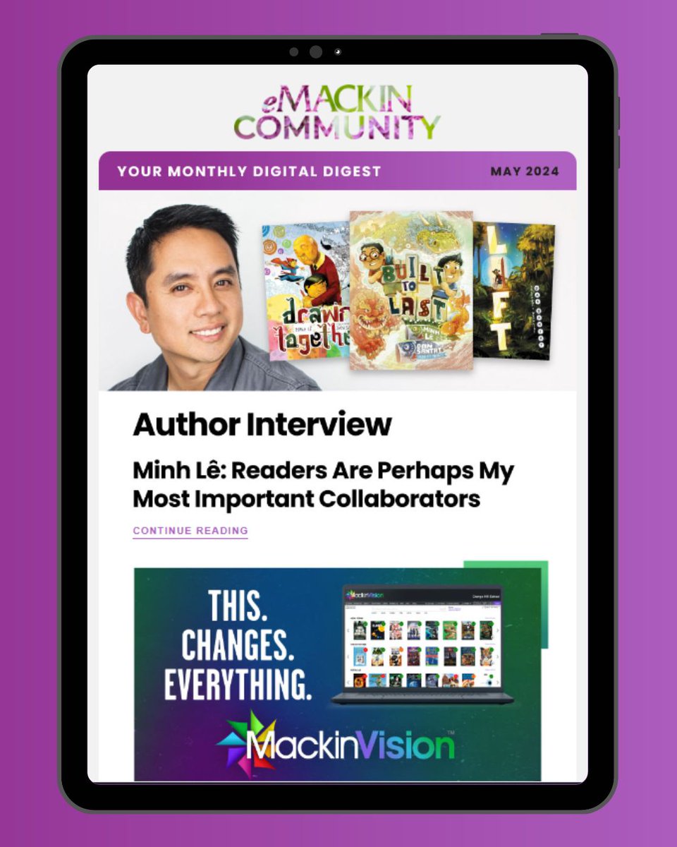 eMackin Community is our monthly email newsletter. It includes hot book lists, Publisher Showcase, new website features, and exciting new products and services! If you would like to receive eMackin Community, subscribe at tinyurl.com/eMackin 📚 #EdChat