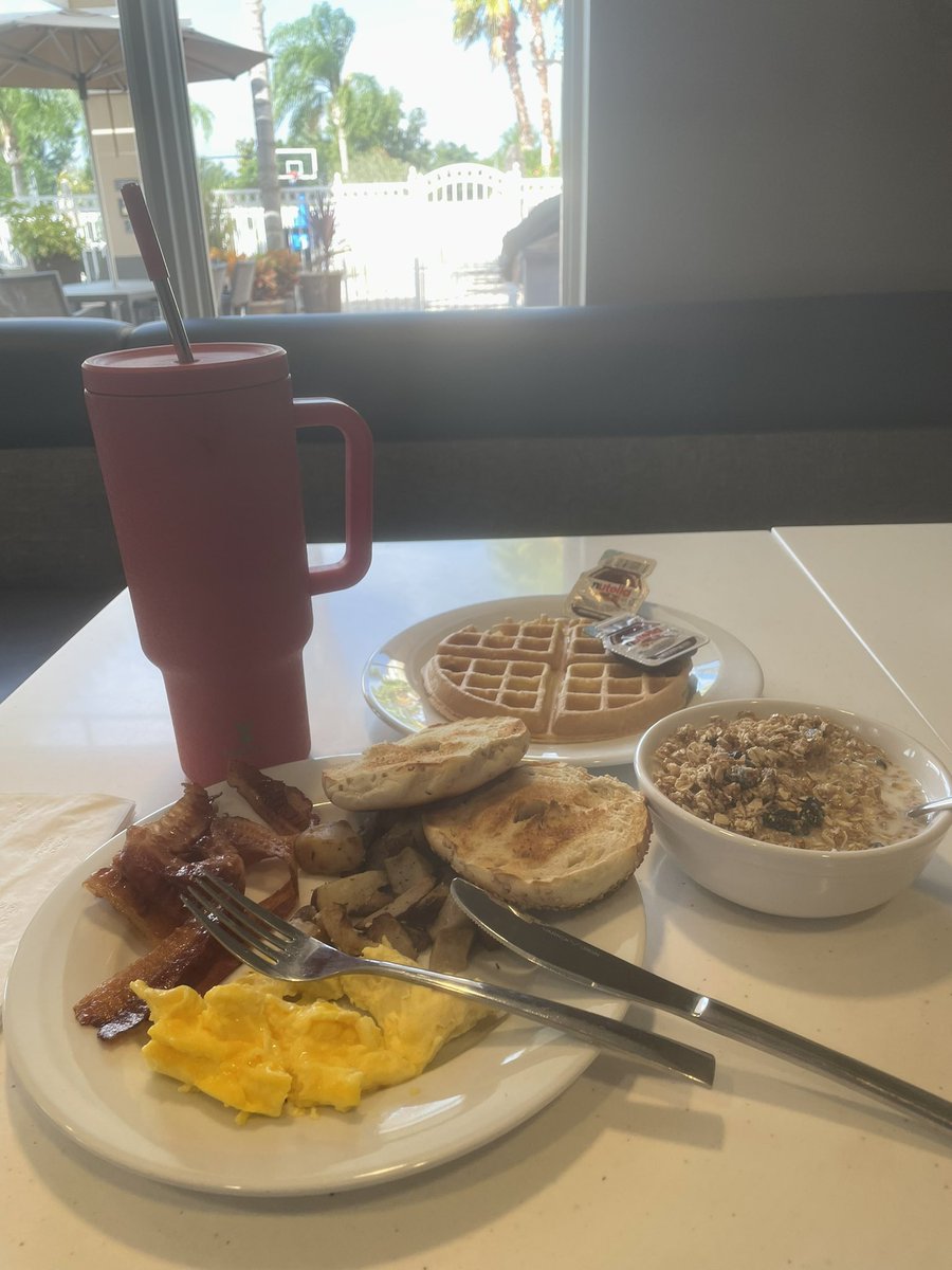 Hello fellow baddies…Hotel breakfast included, why I don’t mind if I do…I’ve got an almost 2hr drive to meet up with some #avtweeps in #Tampa see y’all real soon 😉 #getCarriedaway #DSF @PisanoFrank