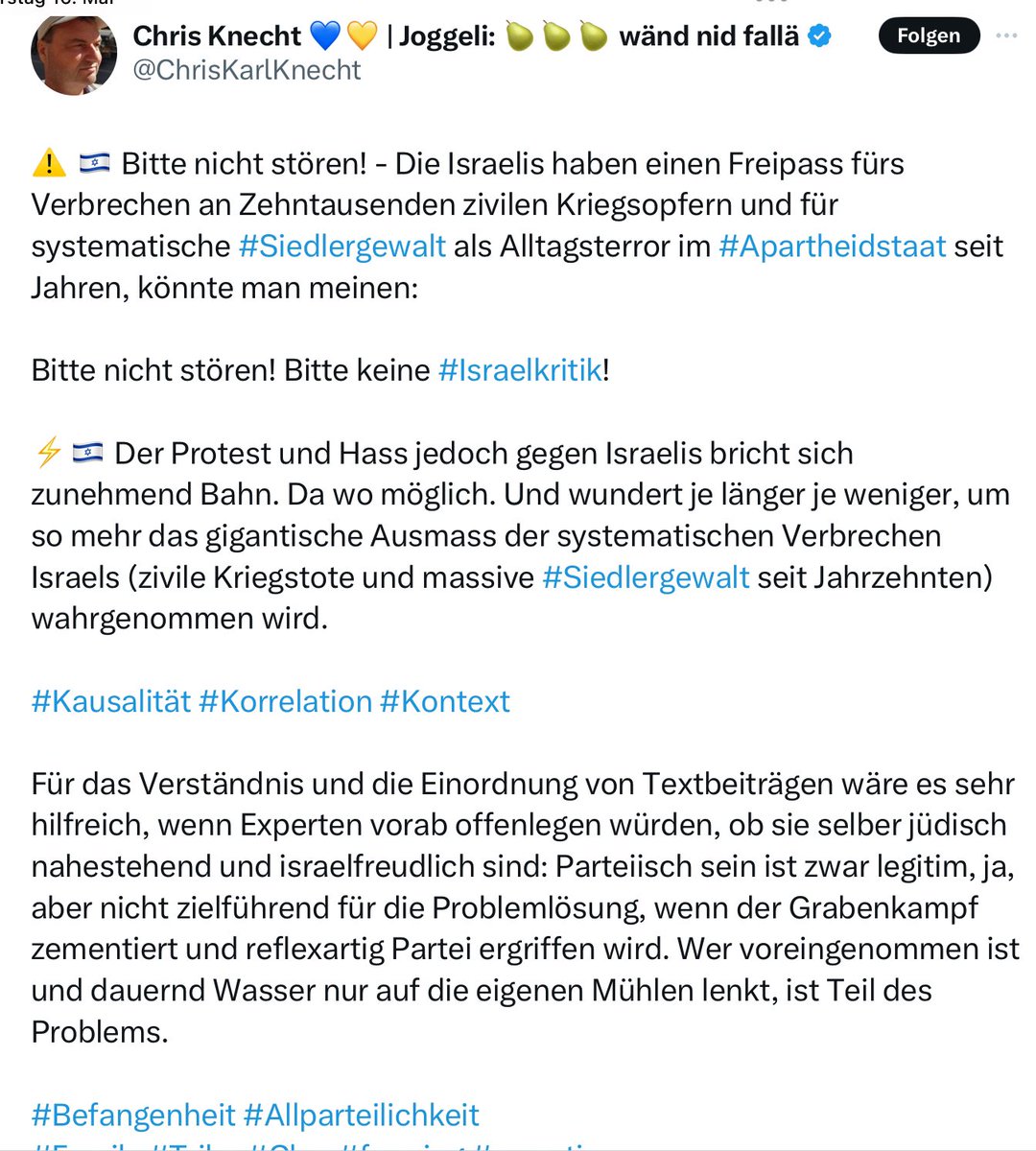 Immer wieder zudem Zeitpunkt, an dem man meint, den größten Scheiß des Tages schon gelesen zu haben, kommt so einer vorbei & toppt alle Dummköpfe. Man achte auf die #

#Unterstellung #Manipulation #Täuschung 
#übleNachrede #Unterstellung #Rufmord 
#Gefälligkeitsjournalismus