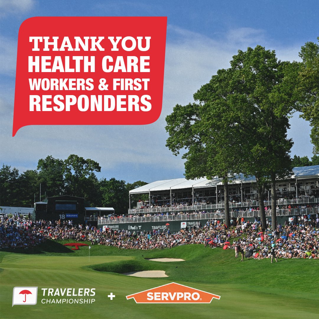 Attention health care workers and first responders! Thanks to @SERVPRO, you can receive a one-day grounds ticket to this year’s tournament. Act fast: a maximum of 400 of these tickets will be available each day. For more information, visit travl.rs/3V1Uek4