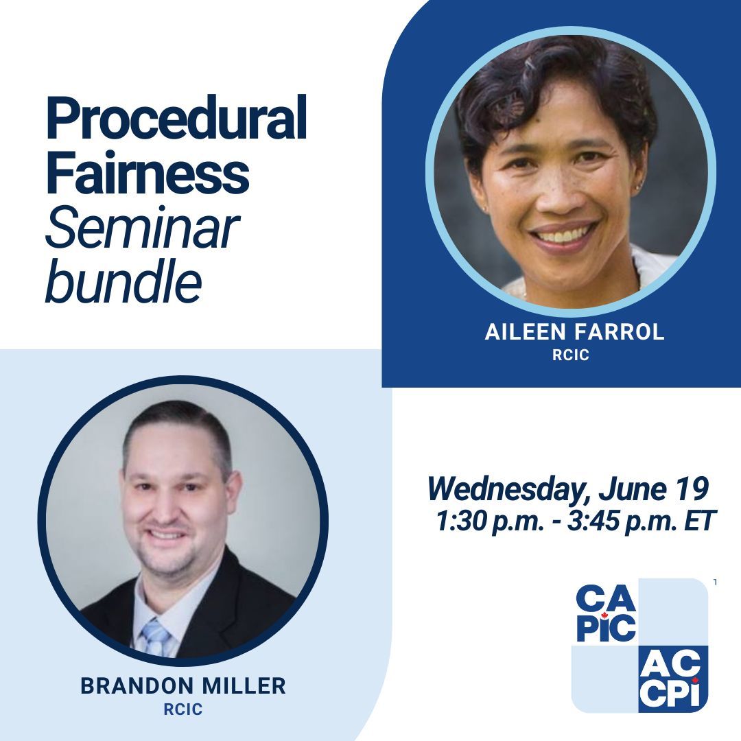 Join us for our Procedural Fairness seminar!

Listen to experts who will break down PFL letters. With helpful tips and tons of real case scenarios to draw from, you’ll bring a wealth of knowledge back to your own files.

Don’t miss this one! buff.ly/49YG1cp