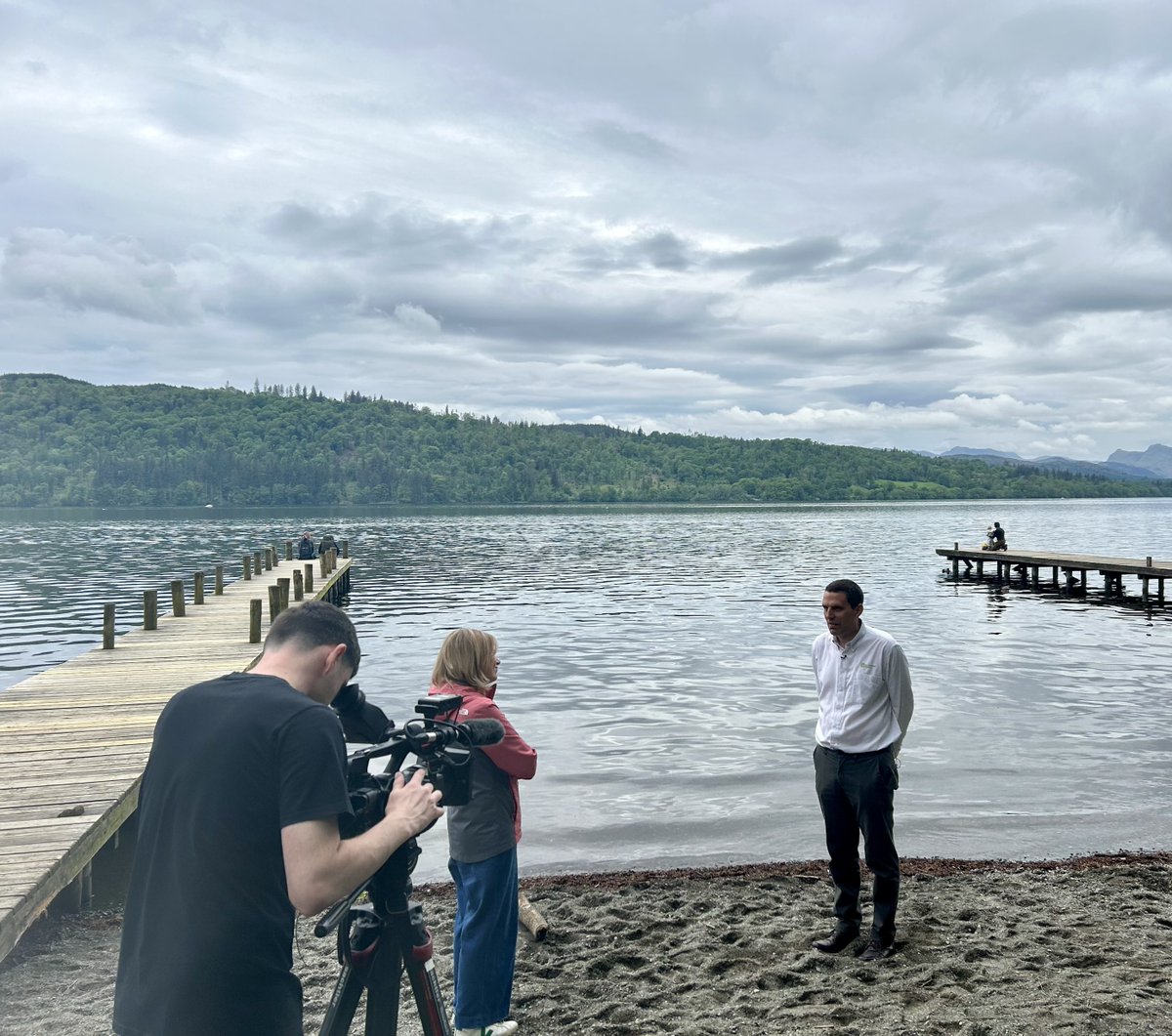 Tune in to @BBCNWT today during the evening news to hear Andy Brown, Environment, Planning, and Engagement Manager at the Environment Agency, as well as chair of the @LoveWindermere partnership, discuss all things Lake Windermere 🌊