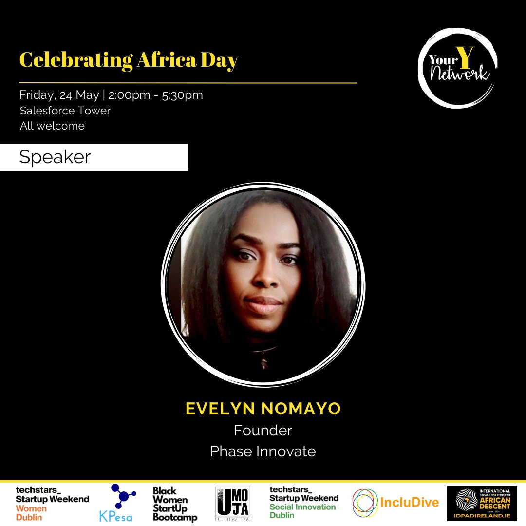 Meet our Speaker! @evelynnomayo is the Founder of Phase Innovate. She spearheads initiatives that bridge the gender gap in tech through technology and entrepreneurship. Limited tickets! RSVP link below ⬇️ lu.ma/b07qgiza #AfricaDay #FundingGap #socialimpact #socent
