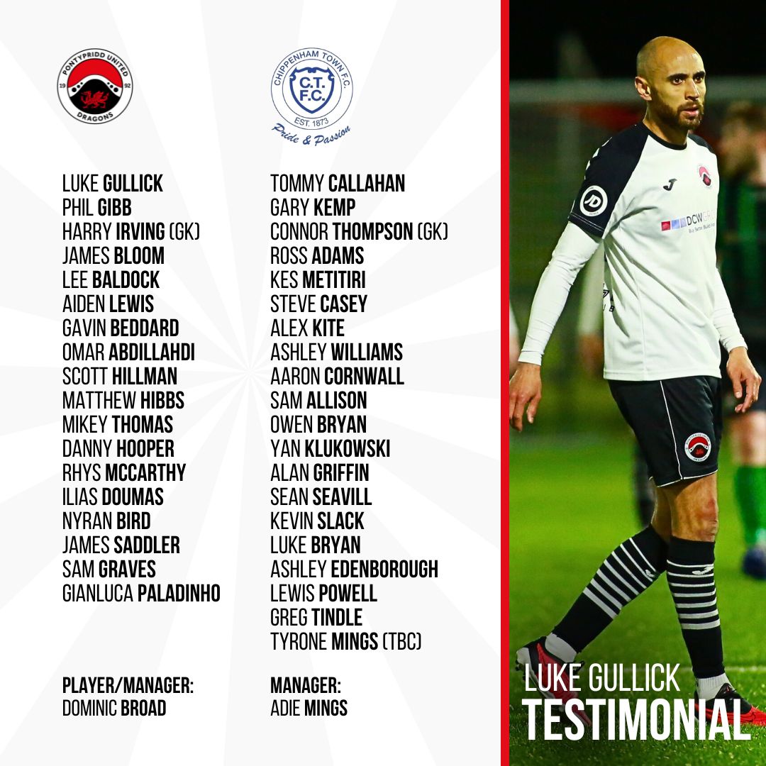 The Teams are IN! 🔢 Luke Gullick's Testimonial is filled with an all star cast, how many familiar names can you spot? 🤩 What a way to celebrate to true club legend - don't miss it! ❤️ 📅 Saturday 1st June ⏰ 3PM 🏟 USW Sport Park #OneClub #WeAreUnited