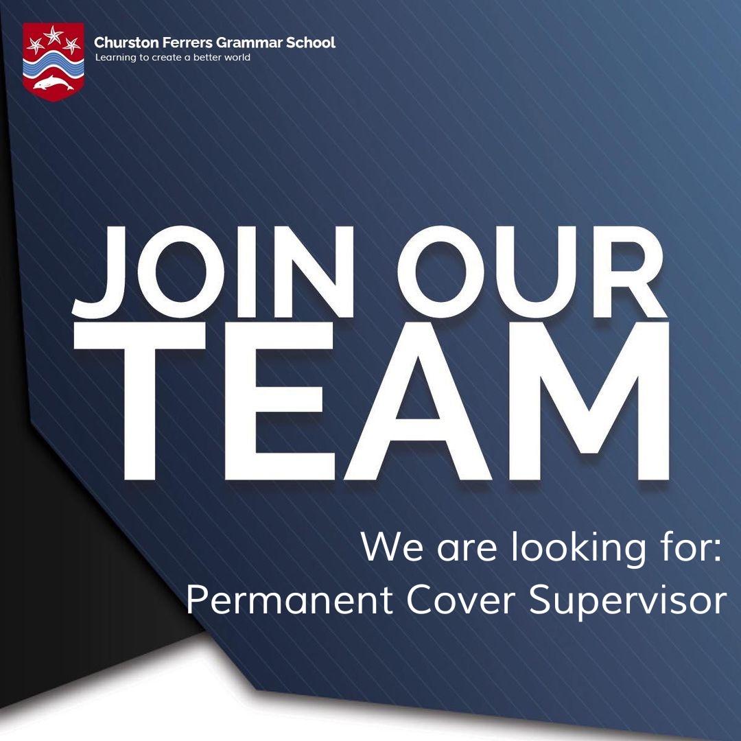 We are seeking to appoint the following role;

- Permanent Cover Supervisor

To commence 4th September 2024.

For more information, application packs, and to apply please visit:

churstongrammar.com/information/va…

#teacher #workingineducation #education #jobs #recruiting