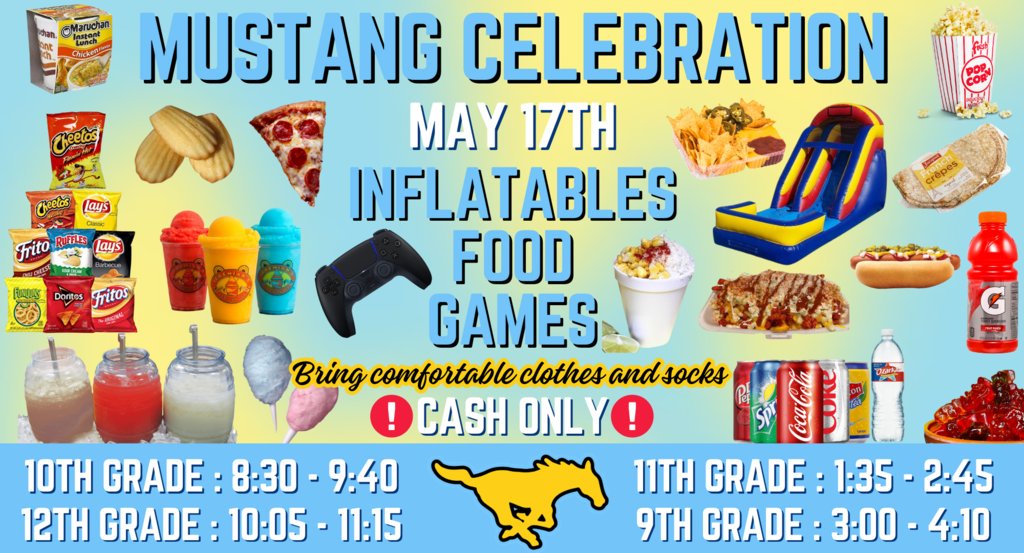 🩵🎉 Mustang Celebration Tomorrow 🎉💛 #1PRIDE #believe #mcallenisd