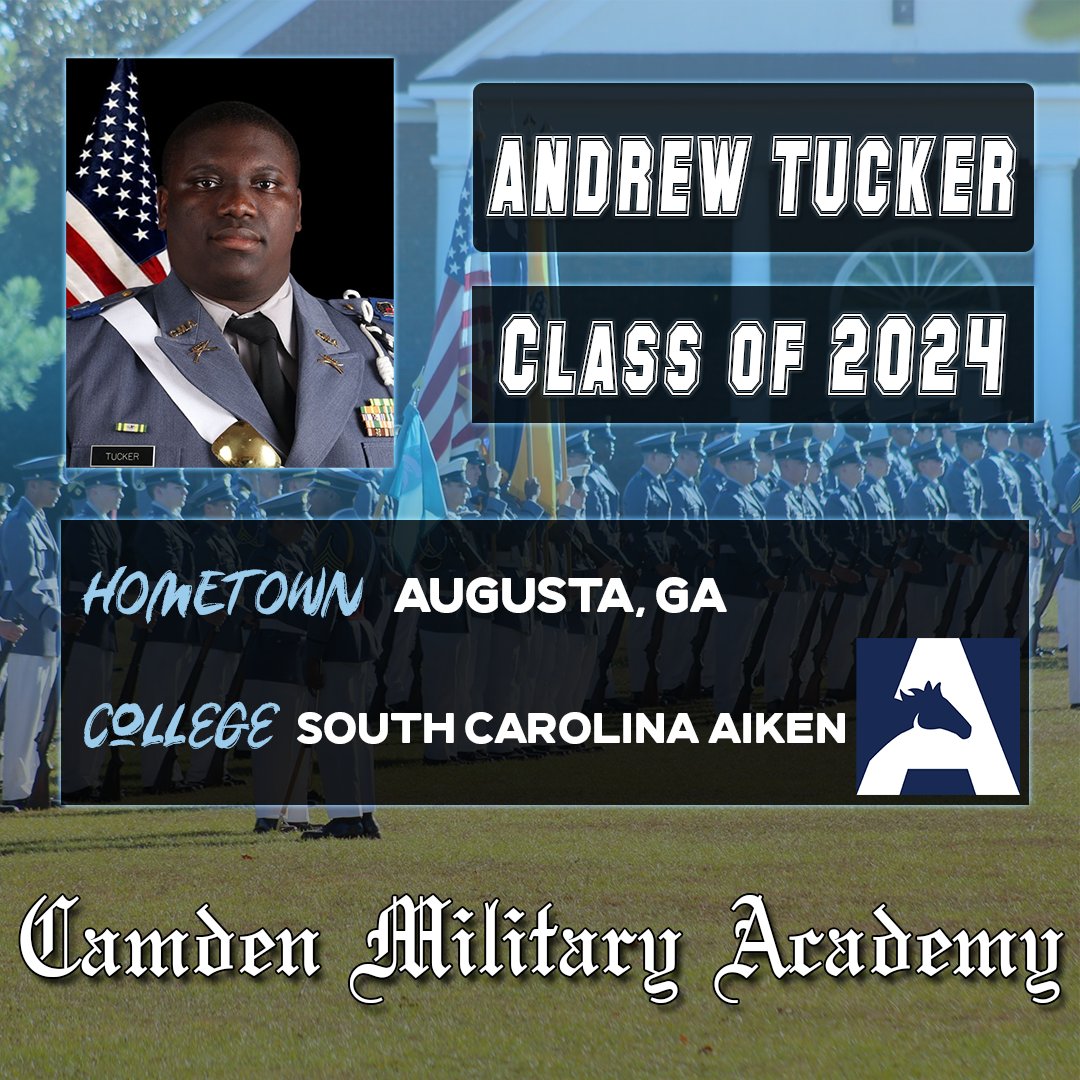 Congratulations to Cadet Andrew Tucker! #camdenmilitary #seniorspotlight
