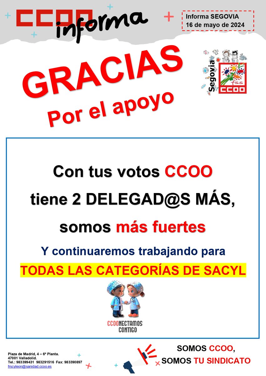 GRACIAS‼️

#SinTiSacylNoFunciona #SinMiSacylNoFunciona
#CCOOseMUEVE #CCOOnectamosContigo