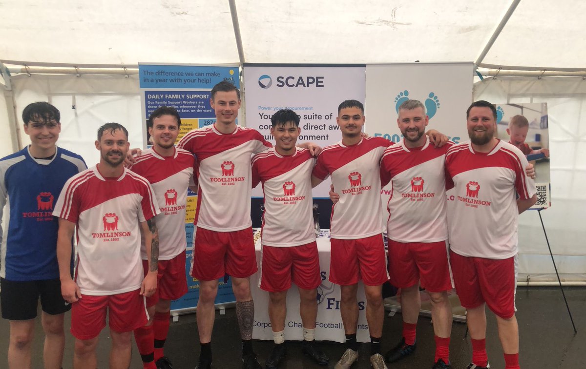 Welcome @GFTomlinson to the @Scape_Group Charity Football Tournament! ⚽️ Good luck to the team who have already fundraised towards a fantastic combined total of £2,705 for @PASICcharity and @footprintscec 👏🏼 Click here to find out more and donate! justgiving.com/crowdfunding/s…