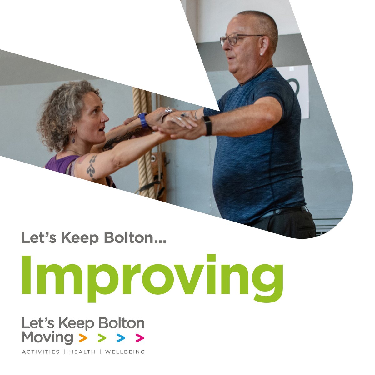 Move more, every day. Feel healthier and happier! No matter how much you do, physical activity is good for your body and mind. Adults should aim to be active every day. Some is good - more is better still ▶️🚶 Visit letskeepboltonmoving.co.uk for more details. #KeepBoltonMoving
