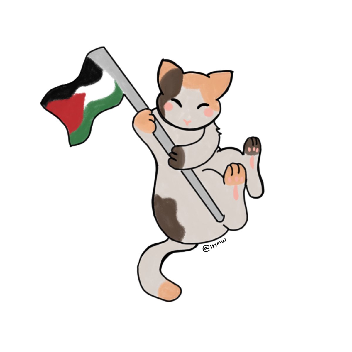 LittleYugii's tweet photo. Sticker for an art collab we’re doing to support #Palestine this will be on saffeiv’s koffee and all the money will go to fund me to help families in gaza, more info in her ig (all artists are welcome!!!) https://t.co/MVeozQhH6L