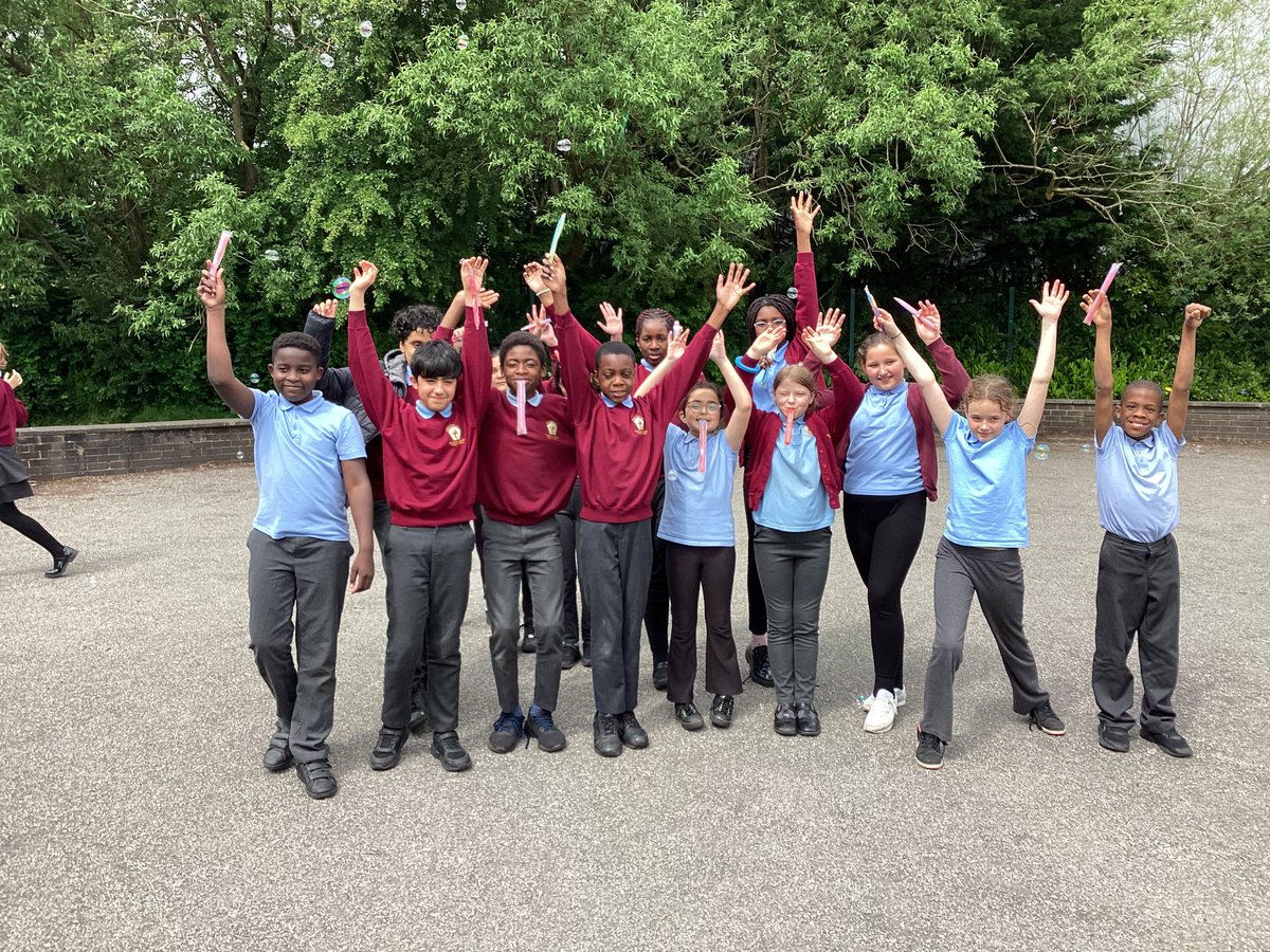 Our superstar year 6 children celebrating the end of SATs, their resilience and hard work has been phenomenal @bcw_cat