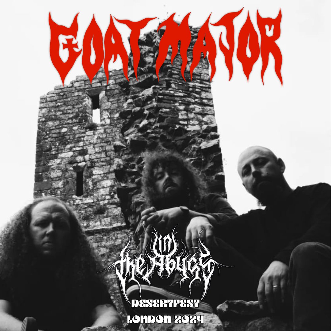 Bands we are looking forward to at DESERTFEST 2024: GOAT MAJOR Wales The Black Heart, Sunday, 14:30 We love Goat Major, their debut 'Rituals' from earlier this year, truly filthy occult doom! Get yourselves to the black heart and destroy your ears! #metaltwitter #desertfest