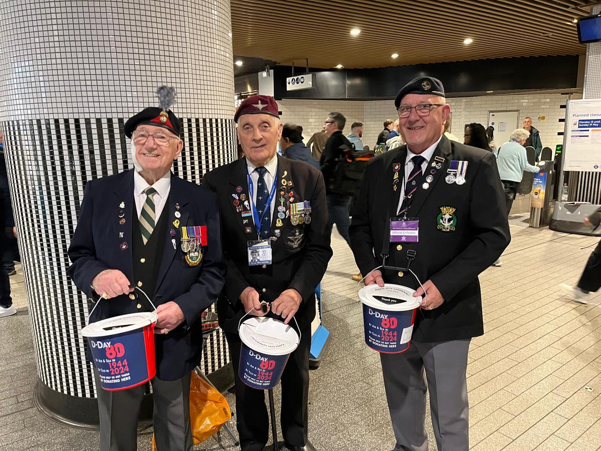 Thank you to our veteran collection team for their support today at Liverpool Street.