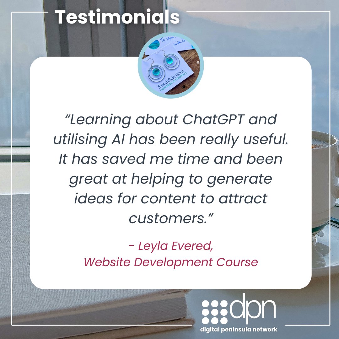 As a small business owner, you juggle multiple tasks, wear different hats, and strive to keep your business thriving.

That’s where tools like ChatGPT can help to revolutionise your workflow and optimise your time.

digitalpeninsula.org/training

#SkillsBootcamps #SkillsForLife