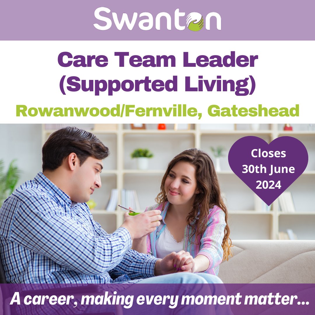 Exciting Opportunity Alert! 🌟

Are you a compassionate leader with a heart for making a difference? We're thrilled to announce a fantastic recruitment opportunity for the role of Care Team Leader at Gateshead. 

For further info, visit:- 🔗uk.indeed.com/cmp/Courtyard-…

#SwantonEthos